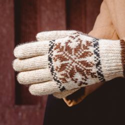 针织羊毛手套